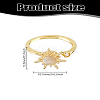 1Pc Sun Cat Eye Rotatable Open Cuff Ring for Women RJEW-LP0003-40-2