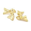 Bowknot Rack Plated Brass Stud Earrings for Women EJEW-Z051-07G-2