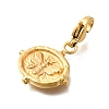 Oval with Bee 304 Stainless Steel Pendant Decorations STAS-R159-30G-2