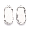304 Stainless Steel Pendant Cabochon Settings STAS-T067-20P-1