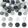 40Pcs 8 Styles Resin Rhinestone Beads RESI-CW0001-23-1