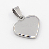 Tarnish Resistant Fashionable 304 Stainless Steel Mirror Polished Finish Stamping Blank Tag Pendants X-STAS-J002A-01-2