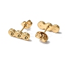 Ion Plating(IP) 304 Stainless Steel Stud Earring Findings STAS-F286-08G-2