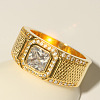304 Stainless Steel Micro Pave Clear Cubic Zirconia Finger Rings for Men FS-WGB72EF-02-3