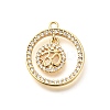 Brass Micro Pave Cubic Zirconia Pendants KK-G519-07G-01-1