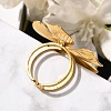 Flower 304 Stainless Steel Open Cuff Ring for Women LS-RJEW-R006-03G-01-3