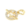 Brass Micro Pave Cubic Zirconia Pendants KK-D357-16D-G-2