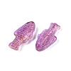 Baking Paint Transparent Glass Beads DGLA-N018-22C-3