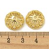 Rack Plating Brass Micro Pave Clear Cubic Zirconia Bead Caps KK-K386-13G-3
