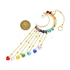 Heart Glass Pendant Decoration HJEW-JM02118-3