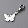 Butterfly Alloy Enamel Pendant Decoration LS-HJEW-WH0042-73E-2