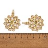 Brass Micro Pave Cubic Zirconia Pendants KK-E108-30G-2