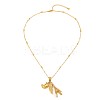 304 Stainless Steel Crystal Rhinestone Moon Wing Eiffel Tower Pendant Necklaces for Women WG97DE7-01-3
