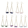 5Pair Natural Gemstone Dangle Earrings EJEW-JE06010-S-1
