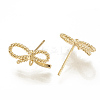 Brass Stud Earrings KK-S341-86-2