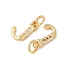 Brass Micro Pave Cubic Zirconia Charms LS-KK-I382-03G-J-2