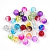 Baking Paint Transparent Crackle Glass Beads X1-DGLA-Q018-4mm-M01-2