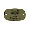 Tibetan Style Alloy Rectangle with Scorpio Links TIBE-S250-AB-FF-1