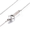 304 Stainless Steel Heart Pendant Necklaces NJEW-I240-25-4