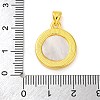 Natural White Shell Carved Sunflower Pendants KK-D537-03G-02-3