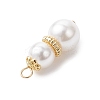 White Round Shell Pearl Pendants PALLOY-JF04378-4