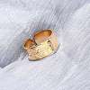 304 Stainless Steel Open Cuff Rings for Women RJEW-K309-25G-1
