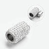 304 Stainless Steel Magnetic Clasps with Glue-in Ends LS-STAS-L131-06B-1