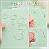 36pcs 6 styles Brass Hoop Earrings Findings KK-UN0002-41-5