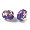 Transparent Resin Rondelle European Beads RESI-S023-34-2