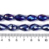 Transparent Electroplate Glass Beads Strands EGLA-N013-T6mm-B07-4