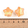 Gradient Color Transparent Hand-drawed Acrylic Beads TACR-P012-01B-06-3