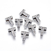 Alloy Initial Slide Charms with Grade A Rhinestones ALRI-R032-T-FF-1