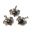 Natural Labradorite Heart Pendants KK-K331-01AS-04-1