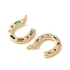 Brass Micro Pave Colorful Cubic Zirconia Charms KK-Q031-40G-02-2