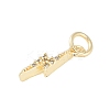 Rack Plating Brass Micro Pave Clear Cubic Zirconia Charms KK-Z060-14G-2