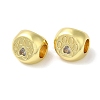 Rack Plating Brass Micro Pave Cubic Zirconia European Beads KK-F854-02G-03-2