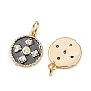 Brass Cubic Zirconia Charms KK-L251-46GB-B-2
