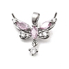 Brass Micro Pave Cubic Zirconia Pendants KK-N254-224P-1