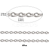4Pcs 304 Stainless Steel Cable Chain Necklace Making STAS-FS0001-81P-4