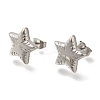 304 Stainless Steel Star Stud Earrings for Women EJEW-S227-50P-2