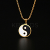 304 Stainless Steel Enamel Yin Yang Pendant Necklaces for Women LS-VV9279-1-3