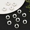 Brass Rhinestone Spacer Beads RB-A020-14mm-01S-4