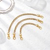 3Pcs 3 Styles 304 Stainless Steel Cuban Link Chain Bag Extender Chains FIND-JF00157-2