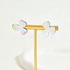 Fashionable 201 Stainless Steel Clover Stud Earrings OT0775-4