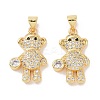 Brass Micro Pave Cubic Zirconia Pendants ZIRC-I063-13G-2