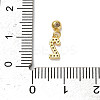 925 Sterling Silver Micro Pave Clear Cubic Zirconia European Dangle Charms STER-A045-01G-2-3