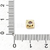 Square Brass Micro Pave Cubic Zirconia Cabochons KK-P345-13G-E03-3