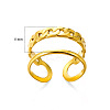 Simple Style 304 Stainless Steel Cuff Rings FS-WG1C3D0-07-3