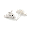 Rack Plated Rabbit Brass Micro Pave Clear Cubic Zirconia Stud Earrings for Women EJEW-Z048-09P-2