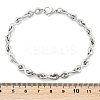 304 Stainless Steel Infinity Link Chain Bracelets for Women Men BJEW-F488-53A-P-5